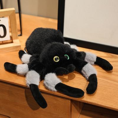 Имитация черного паука игрушка детское раннее образование цветной паук плюшевая кукла членистоногое забавная подушка для бросания