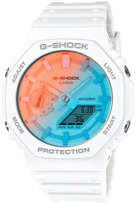 Смотреть серию BEACH TIME LAPSE [Casio] G-Shock GA-2100TL-7AJF мужские белые