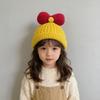 Детская шерстяная шапка с бантом - Теплый вязаный мультяшный пуловер для малыша и ребенка