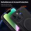 Чехол для iPhone 14 с кольцом-подставкой, совместимый с MagSafe, задняя крышка из ПУ кожи