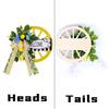Artificial Spring Wreath with Welcome Wheel, Bowknot Flower Wreath for Front Door, Wedding, Garden Outdoor Decorations