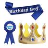 Headdress shoulder strap birthday corsage king hat set photo decorative props