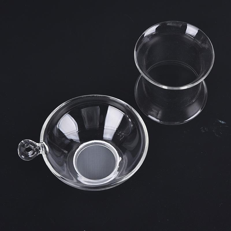 1 стеклянное ситечко для чая с ручкой для заварки листового чая, фильтр-дуршлаг