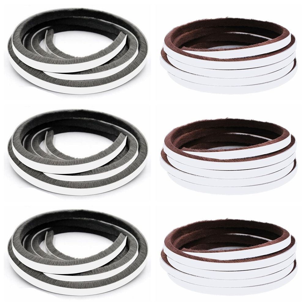 5M Wall Gadgets Door Strip Tape Self Adhesive Door and window seal Sealing Strip Pile Weatherstrip