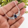 London Blue Topaz Gemstone Jewelry, 925 Solid Sterling Silver Pendant, Handmade Bohemian Pendant For Gift