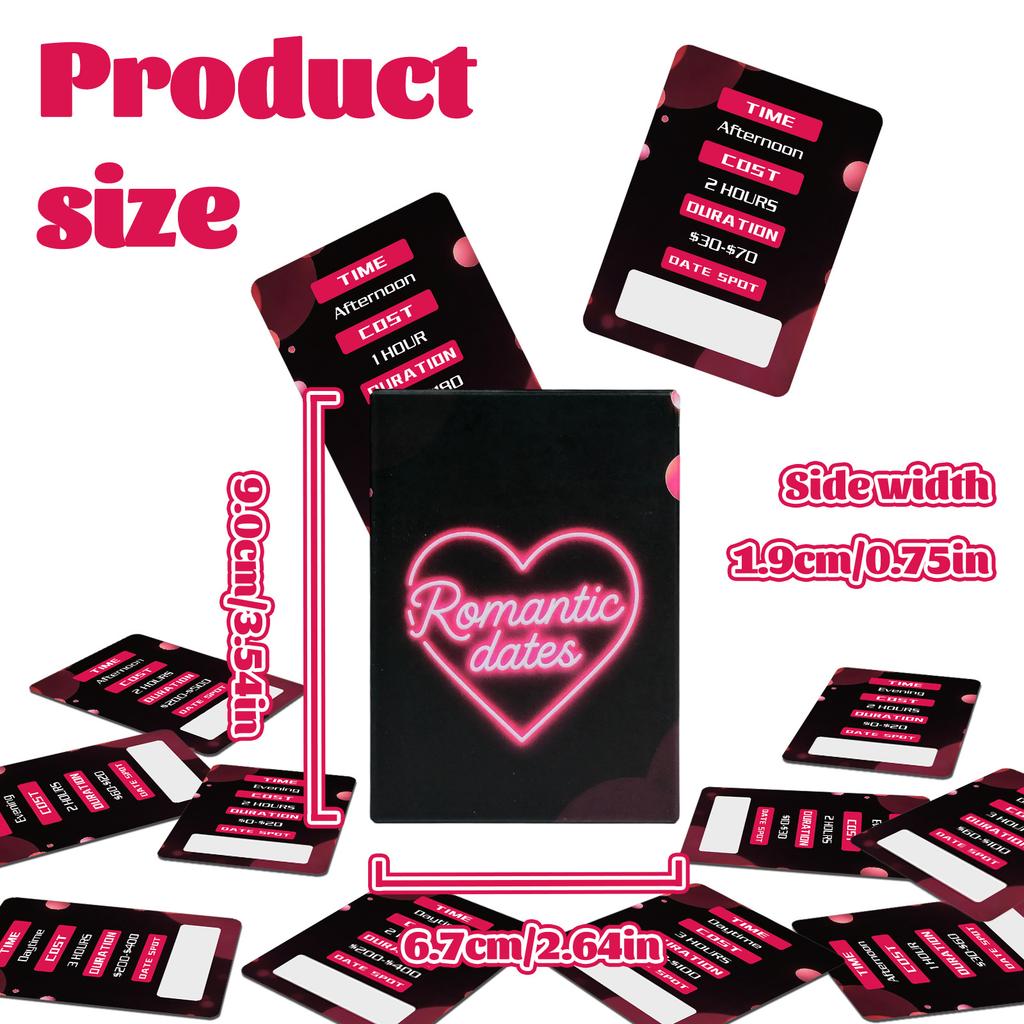 50 Couple Date Topic Scratch-off Cards, Creative And Fun Couple Bedroom Game Props Cards