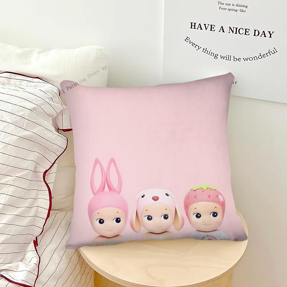Милая кукла мультяшная наволочка Sonnys Angels модная квадратная наволочка для спальни, дивана, комнаты, внутреннее украшение, чехол для подушки для отдыха
