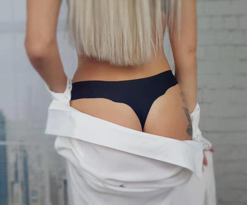 Women Ice Silk Low Waist Thong Sexy G-String Underwear Ladies Panties Seamless Lingerie Bikini Panties