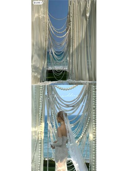 Гирлянда из гигантского жемчуга Свадебное украшение для демонстрации и фотофона