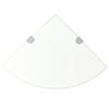 VidaXL Corner Shelves 2 Pcs and Supports Transparent Glass 35x35 Cm