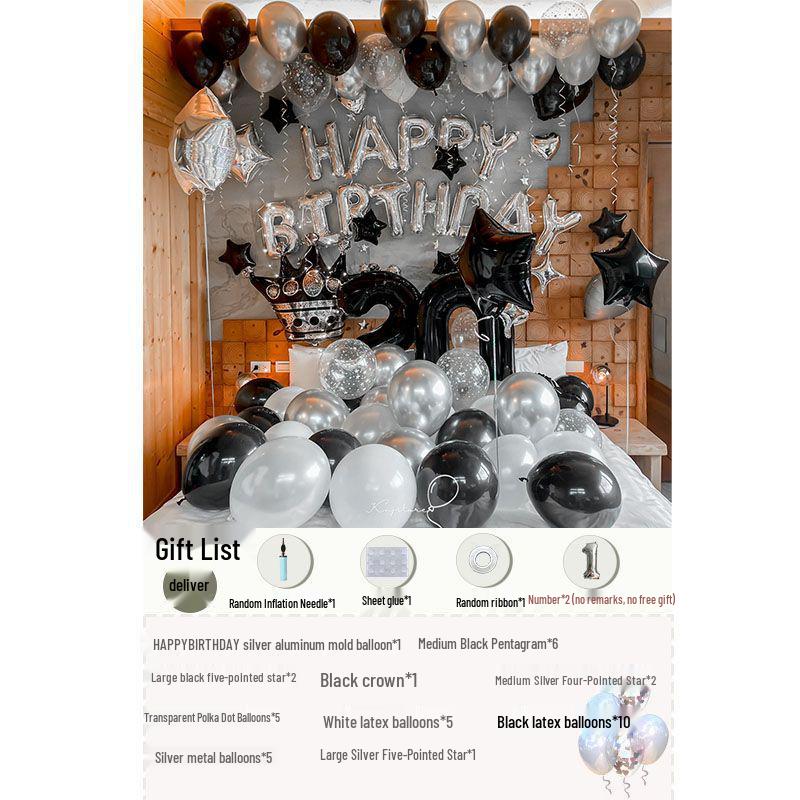 Романтические украшения-сюрприз на день рождения: Шары и фон для девушек и парней