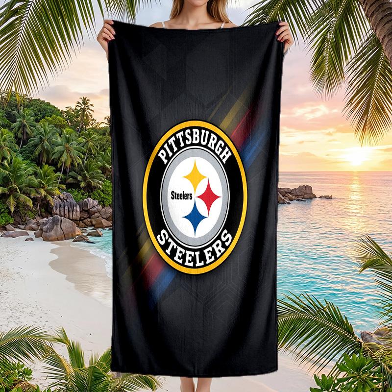 Pittsburgh Steelers Fashion Beach Towel Portable Soft Quick Dry Towel For Swimming Camping Holiday Use
