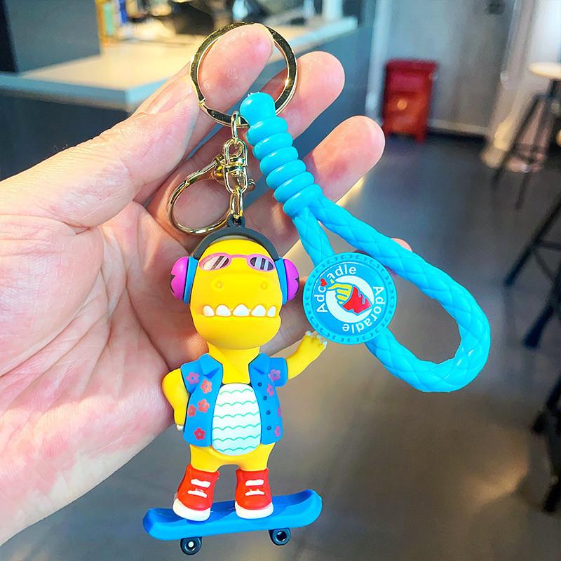 Adorable Cartoon Dinosaur Keychain Perfect For Backpacks And Car Keys