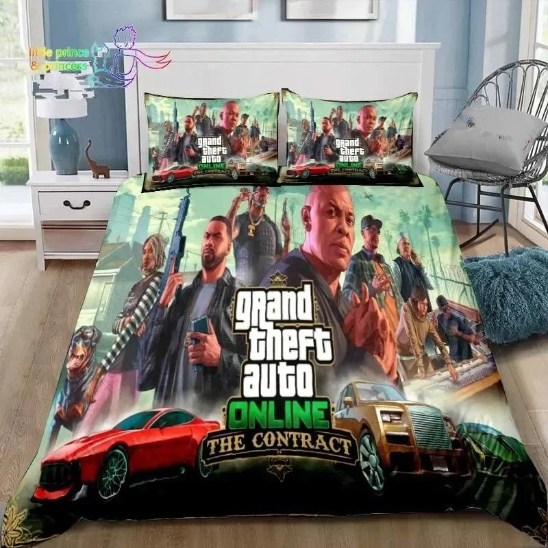 3D-принт Grand Theft Auto GTA Game Gamer Комплект постельного белья Single Twin Full Queen King Size Комплект постельного белья Aldult Kid Bedroom