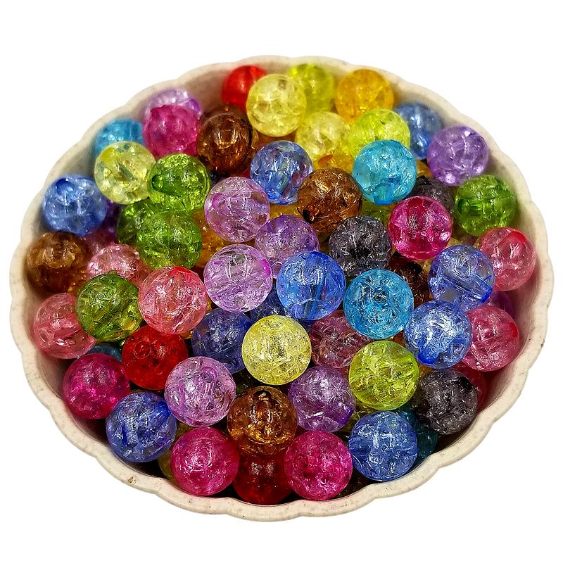 Многоцветные модные потрескивающие свободные бусины DIY фурнитура ювелирные аксессуары ожерелье браслет