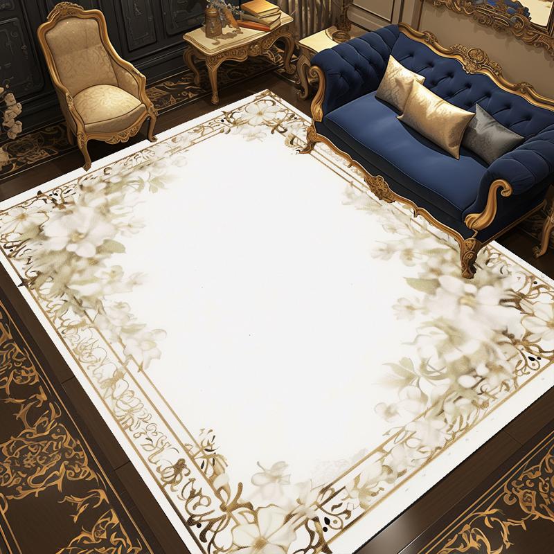 European Style Carpets for Living Room Easy Cleaning Carpets Decoration Home Classical Washable Rug Bedroom Coffee Tables Mat