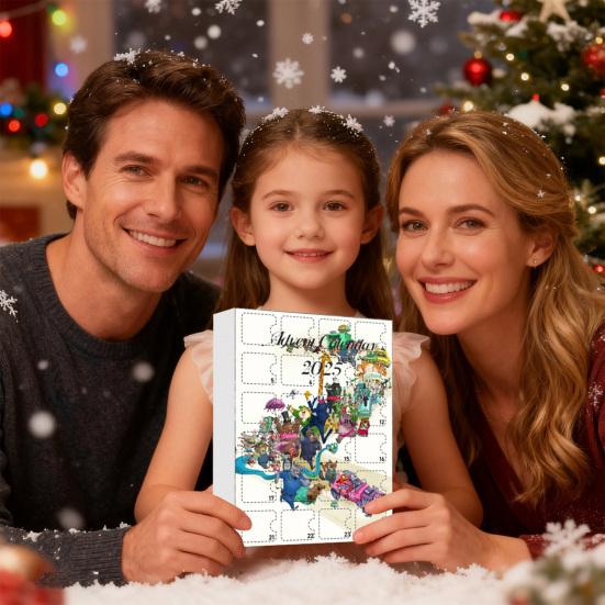 Адвент-календарь 24-дневный праздничный обратный отсчет с 24 акриловыми мультяшными фигурками животных, подарки на тему аниме для детей, взрослых, фанатов