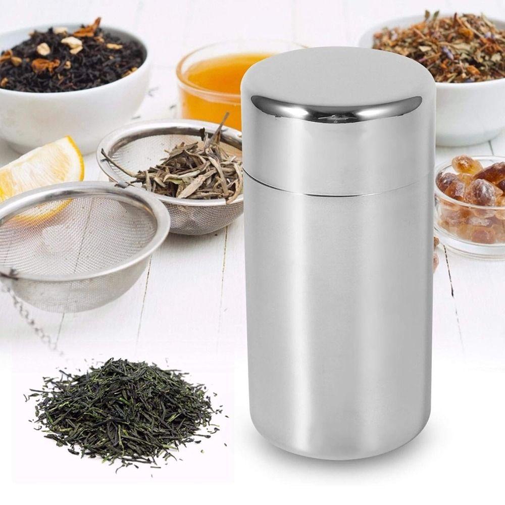 Stainless Steel Stainless Steel Tea Canister Airtight Seal Food Sealed Containers  Sugar