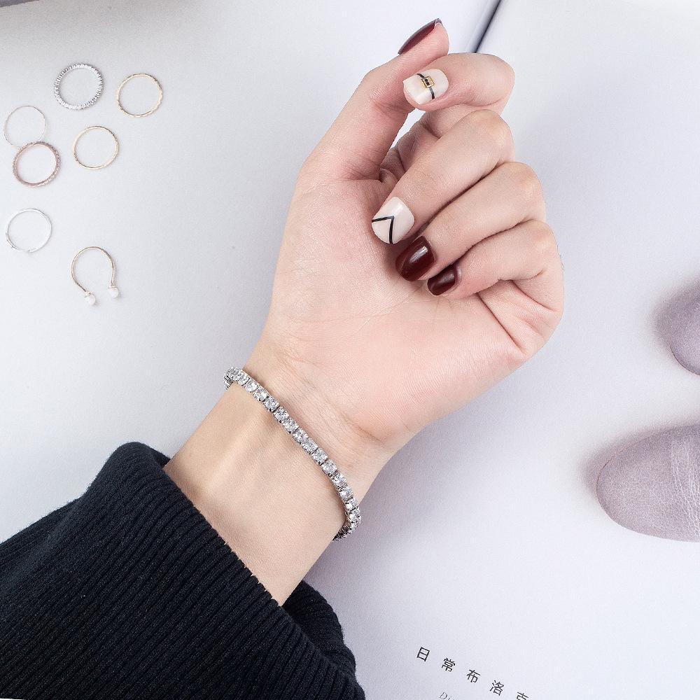 Bracelet, One Row, Two Rows, Three Rows of Flash Zircon Bracelet, Simple Gemstone Bracelet.