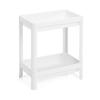 2 Tier Bathroom Floor Storage Shelf with Drain Hole Multifunction Stable Space Saving Standing
