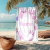 Custom Name Ultra-Soft Beach Towel with Axolotl Theme,Ideal for Pool - Camping, Diving - Perfect Travel Essential, Vibrant Beach Towel.