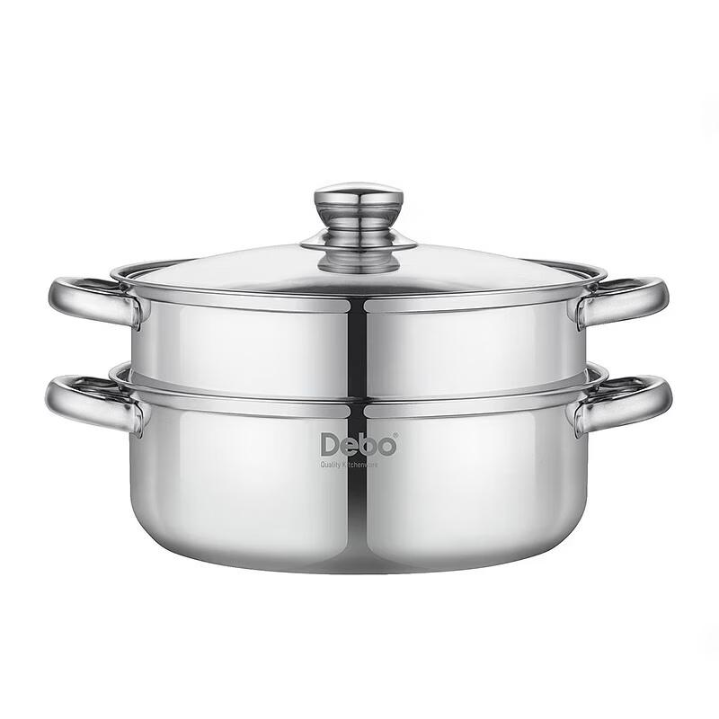 DeBao 28cm 304 Stainless Steel Double-Layer Steamer Pot