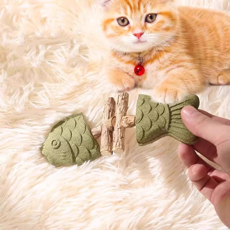 Мячики с кошачьей мятой Забавные кошачьи игрушки в виде рыбьей кости Лизун-лакомство Кошачья мята Серебристая лоза Игрушка для котят для жевания и чистки зубов для кошек Товары для домашних животных