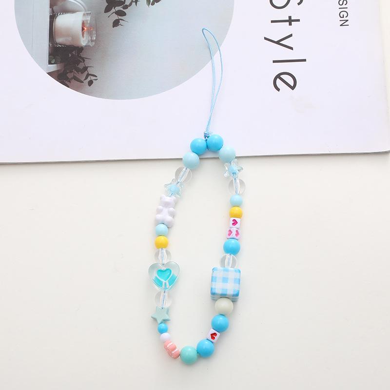 Красочный мультяшный чехол для телефона с ремешком и электропокрытием в квадратную клетку