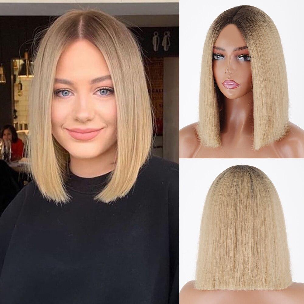 XINRAN Короткий прямой черный парик длиной до плеч для женщин, Хэллоуин, косплей, термостойкое синтетическое волокно, модные парики в стиле Лолиты