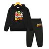 Stumble Guys Boy Girl Hooded Sets Autumn Fleece Sweatshirt Anime Hoodie 2pcs Pullover+pants Casual Jacket Kids Boutique Clothes