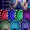 Диско-шар со звуковым управлением, светодиодное освещение, атмосфера диско-машины, украшение, USB-цветной пульт дистанционного управления, сценическое освещение