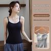 Modal Women's Plus Size Camisole Tank Top with Built-In Bra