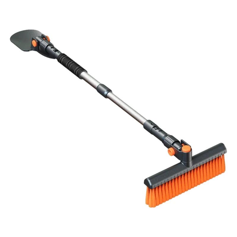 Эргономичная выдвижная втягивающаяся снежная щетка скребок для льда для автомобилей внедорожников - Зимний предмет первой необходимости с удобной рукояткой