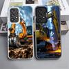 Противоударный чехол для телефона с рисунком строительной техники для Samsung A17 A16 A15 A14 A37 A57 A36 A56 A26 A35 A55 A25 A34 A54 A24 A13 A23