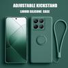 Жидкий силиконовый чехол для Xiaomi MI 14 13T 12T 11T 10T Pro Coque для MI 12 11 Lite 5G 12S 12X Держатель-кольцо Чехол для телефона с ремешком