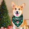 2pcs New Adjustable Christmas Pet Triangle Scarf Plaid Dog Bib Dog Bandanas Reversible Scarves