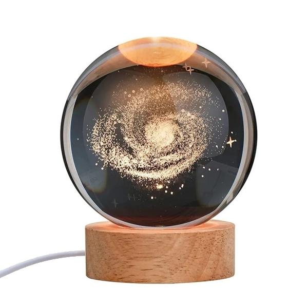 LED Crystal Ball Lamp Milky Way Pattern Night Light Astronomy