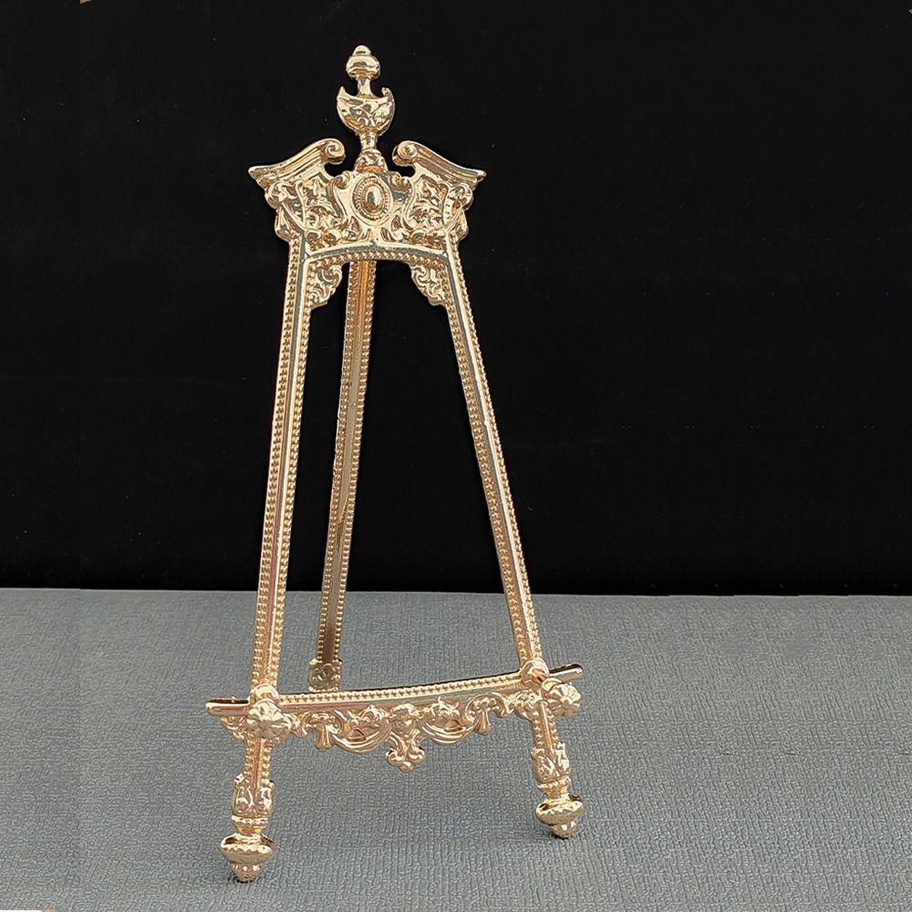 Creative Frame Bracket Gold Display Storage Rack Retro Style Plate Display Stand Bedroom Decor