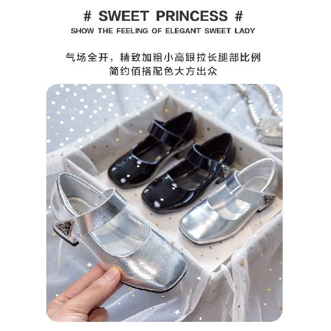 Princess shoes for girls2026New Spring and Autumn High-Heeled Dress Shoes for Children, Children's Catwalk Stage Performance Leather Shoes, Small