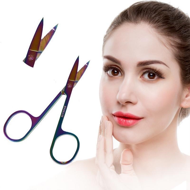 Hot Rainbow Schaar Wenkbrauw Manicure Kleurrijke Schaar Cutter Nail Make Tool Vrouw Lady DIY Mankeup Mode Apparatuur