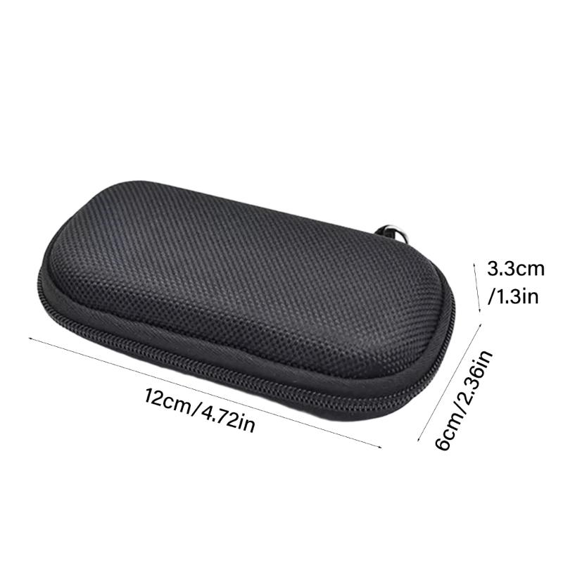 Water Resistant Nylon Hard Shell Case For ICD-UX570/PX370 Voice Recorder Accessories Travel Organizers Storage Bag Black