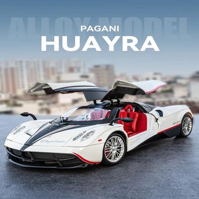 1/18 Pagani Alloy Sports Car Model Diecast Metal Racing Car Model Simulation Sound and Light Pull Back Children's Toy Boys Collection Decorations Gift