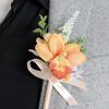 Искусственный шелковый цветок с зажимом-булавкой, реалистичный набор для украшения цветка для элегантного свадебного корсажа и запястного цветка