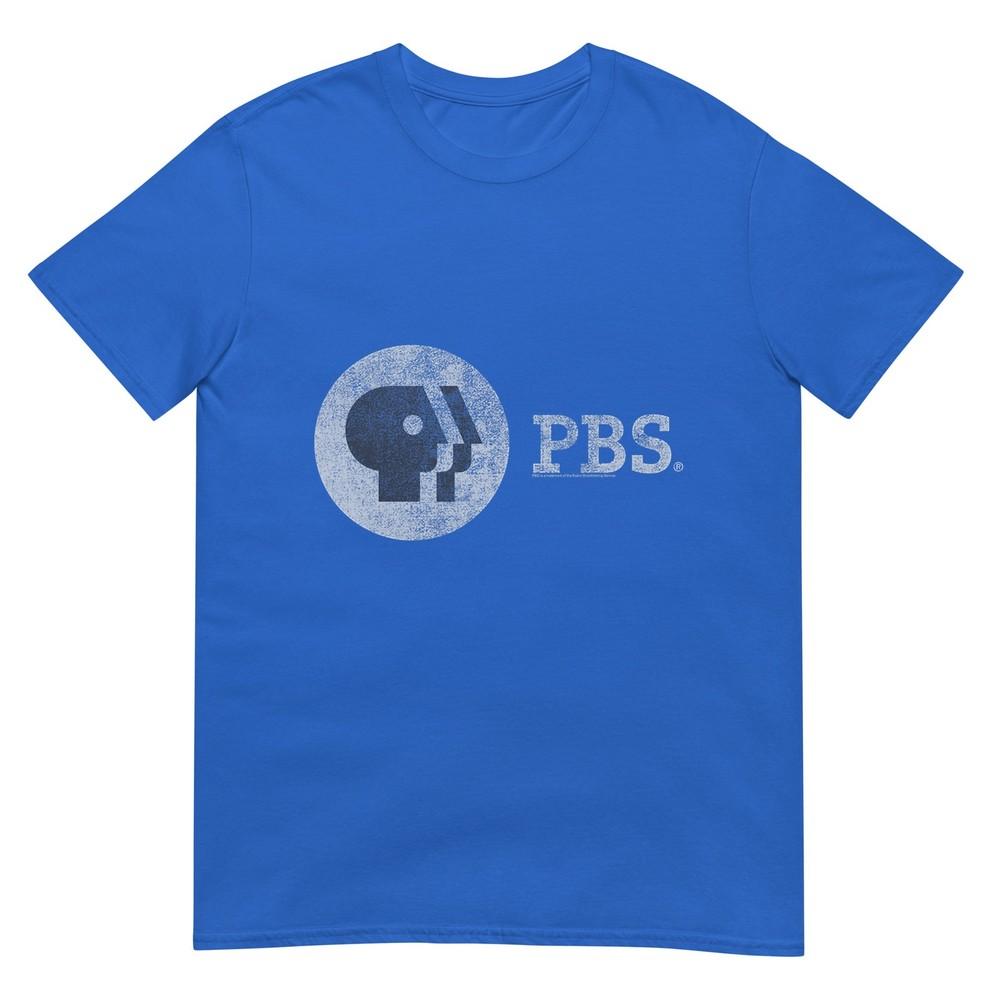 Pbs Distressed Vintage Logo Public Broadcasting Service Tshirt