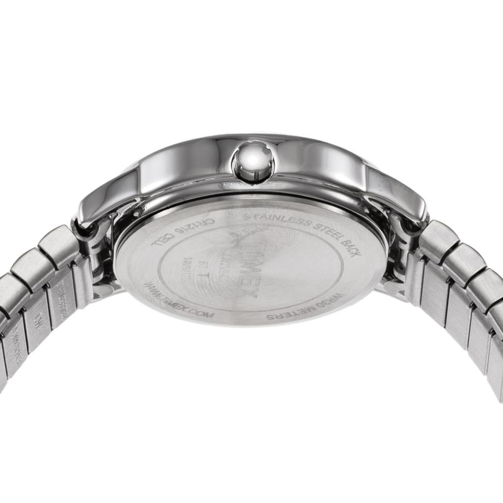 TIMEX Часы EASY READER с белым циферблатом из нержавеющей стали, минеральным стеклом, кварцевые, 30 мм, американский часовой бренд TW2V94700, унисекс, серебристый [TIMEX] [Товар]