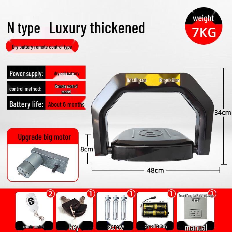 Smart Bluetooth-Enabled Waterproof Parking Space Lock with Remote Control and Sensor