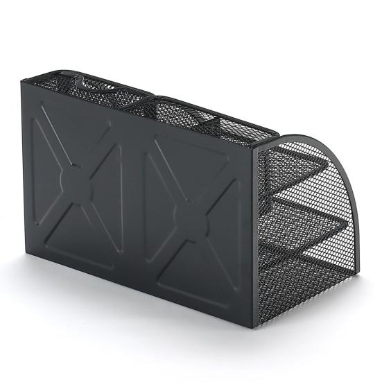 Металлический держатель для ручек, большая емкость, несколько отделений, компактный размер, портативный настольный держатель для кистей для макияжа, карандаш, коробка для хранения