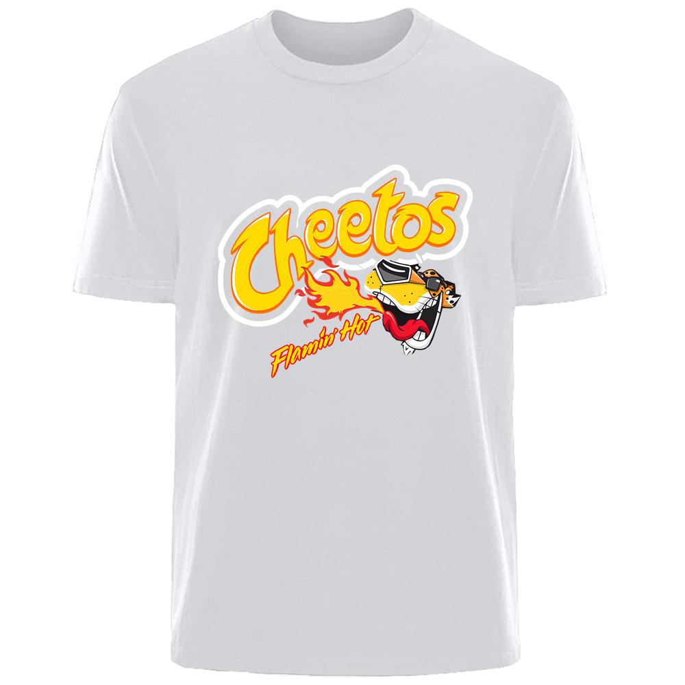 Стильная летняя мужская футболка с принтом Cheetos, 100% хлопок, удобная, дышащая, модная, повседневная, для улицы, для активного отдыха