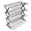 Kitchen Countertop Storage Rack Foldable Stainless Steel Space Saving Shelf for Drying Food Seasoning 4 Tier