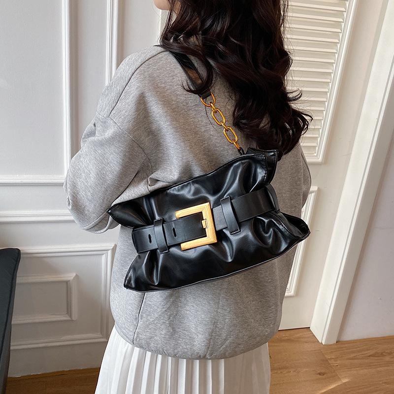 Women S Korean Style Pleated Cloud Bag Large Capacity Crossbody Underarm Bag